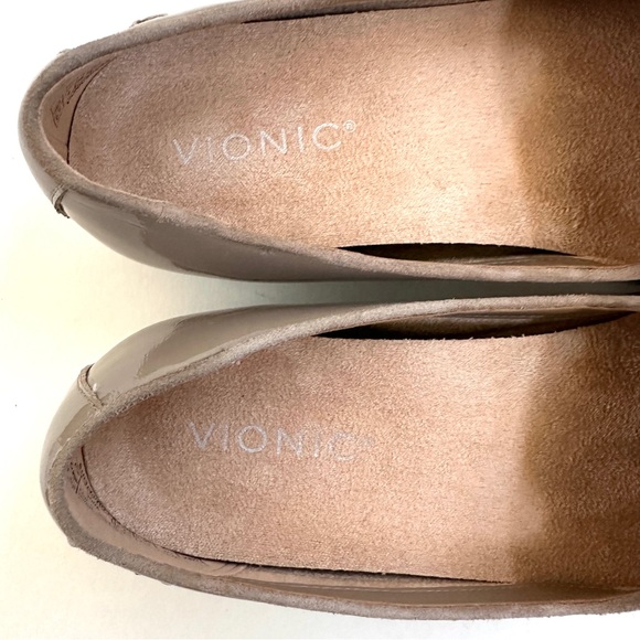VIONIC WILLA II PATENT LEATHER SLIP-ON FLAT LOAFER IN NUDE TAUPE NEW! Sz6.5W - Picture 12 of 14